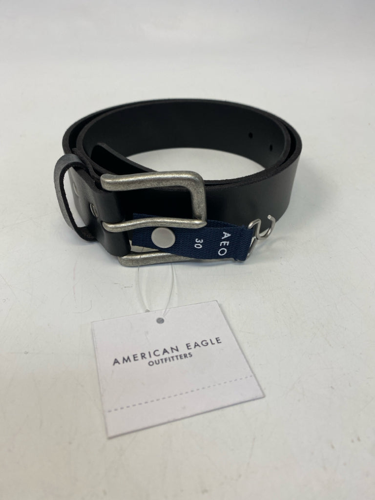 NWT American Eagle Size 30 Black Silver Buckle Men&