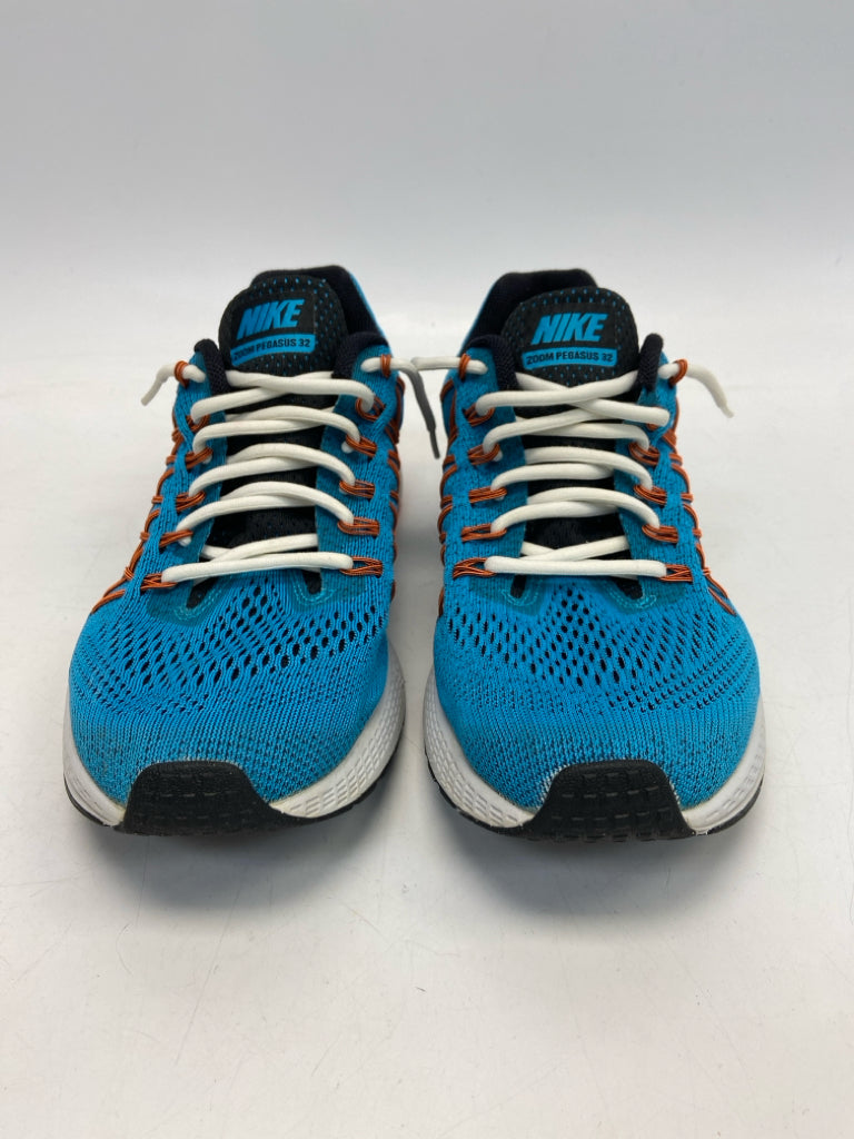 Nike Size 11 Aqua Orange Lace-Up Men&