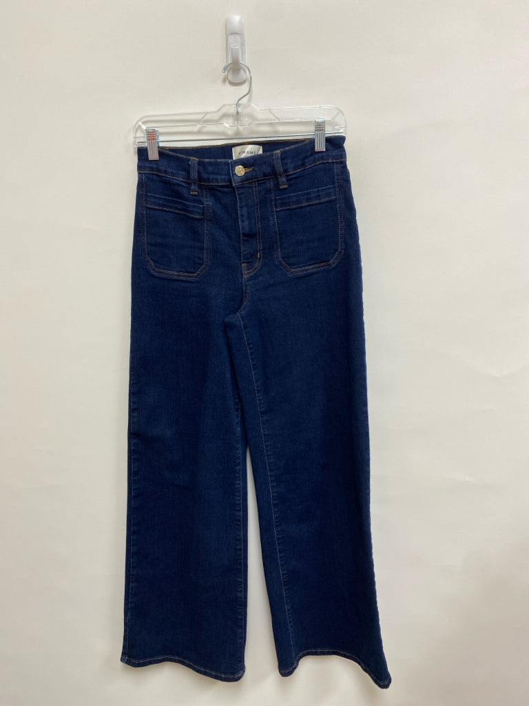 FRAME Size 27 Navy Wide Leg Ladies Jeans