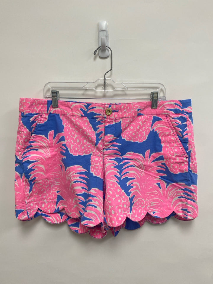 LILLY PULITZER  SIZE  16 Pink Blue Pineapples Plus Size Shorts