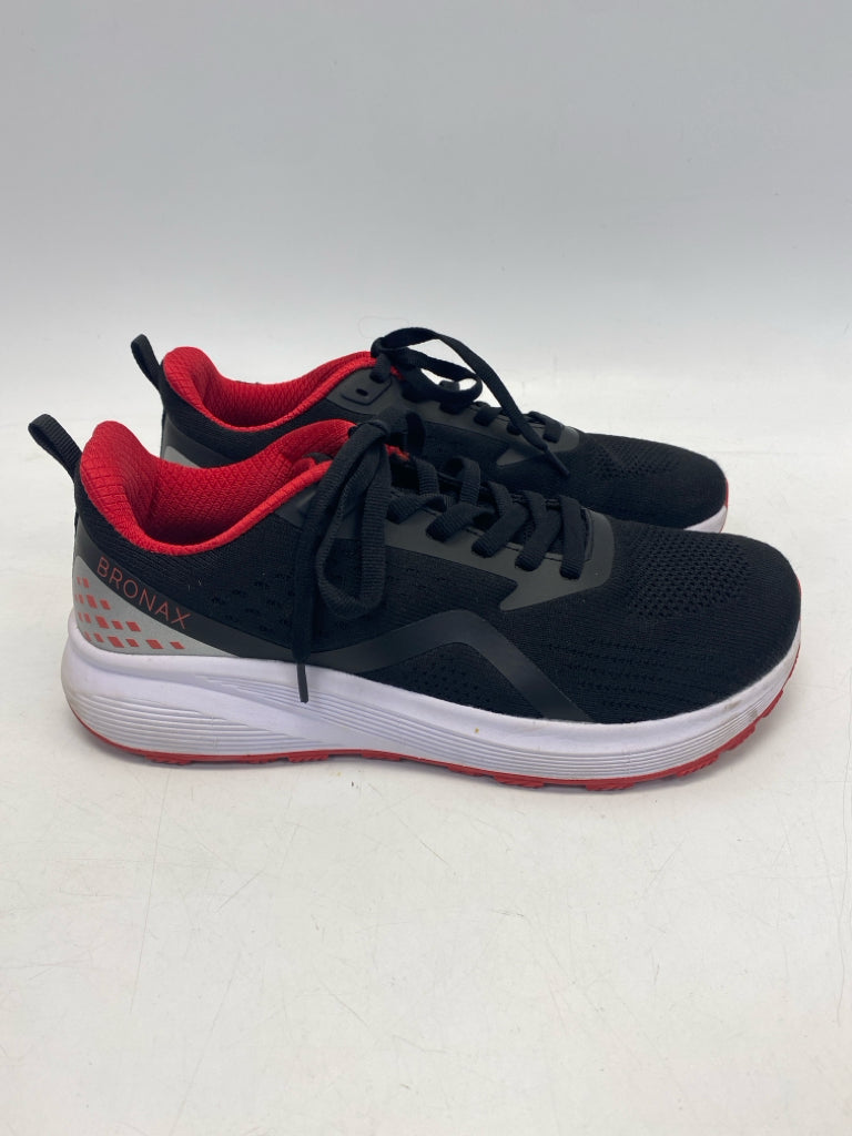 EU Shoe Size 43 US Shoe Size 11 Black Red Lace-up Sneakers