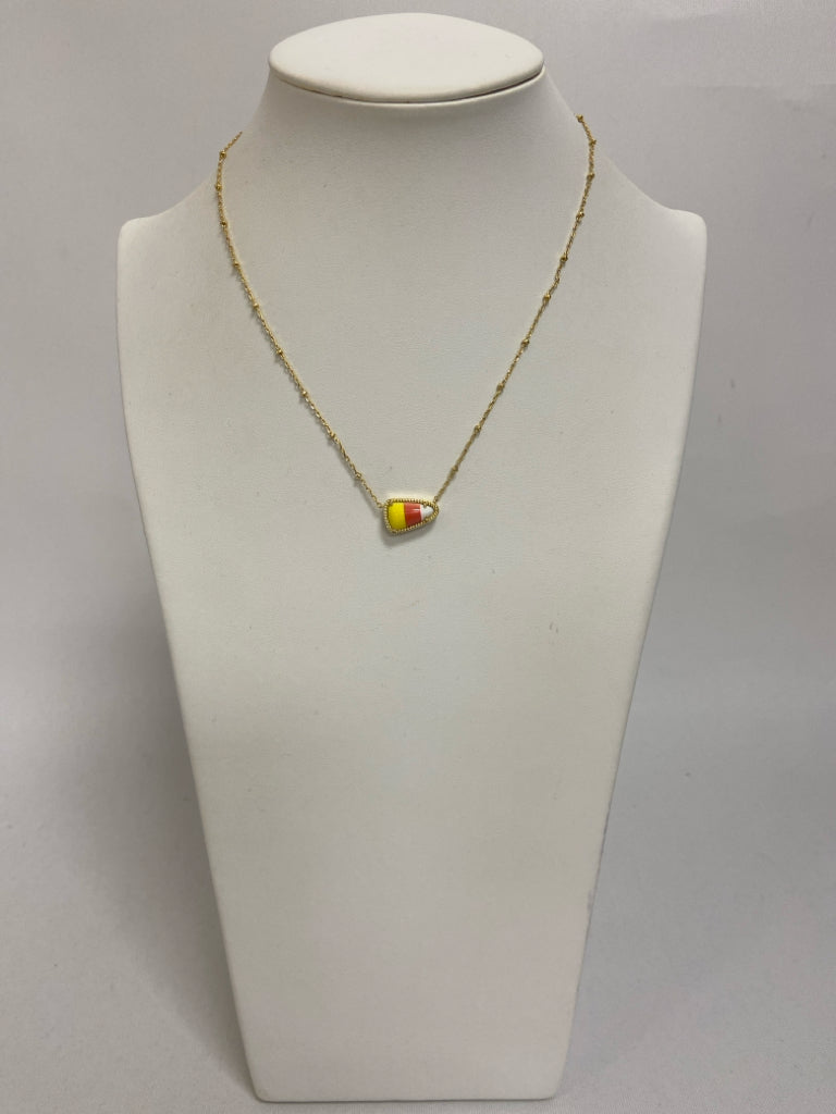 NWT Kendra Scott Gold Color Orange/Yellow Candy Necklace