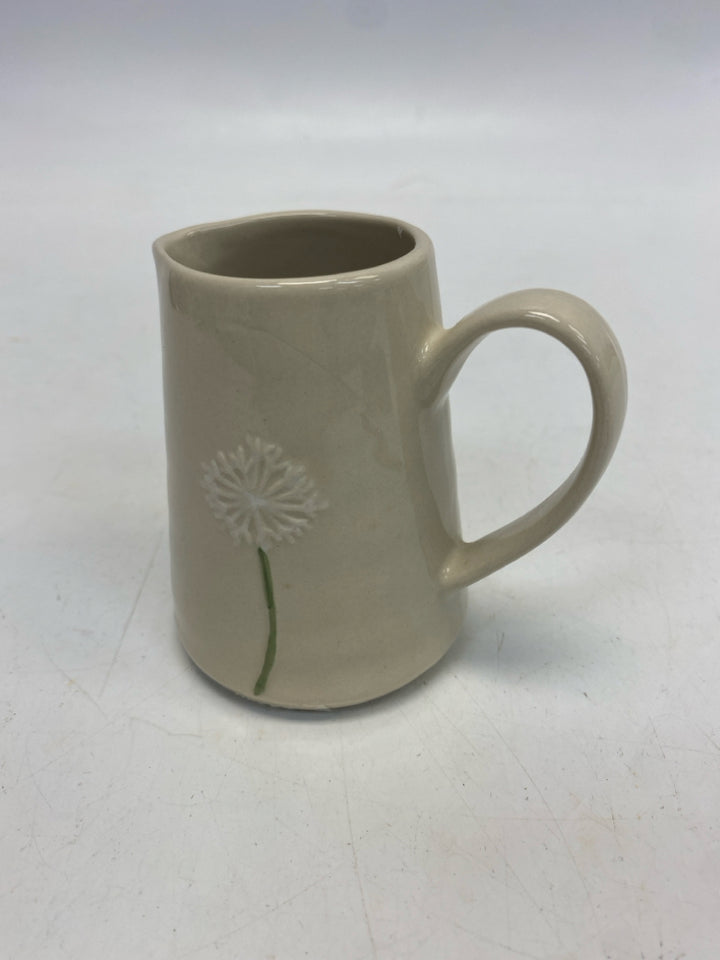 Cream White/Green Sugar/Creamer