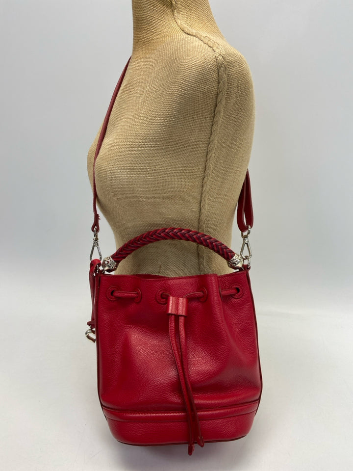 Brighton Red Drawstring(s) Crossbody