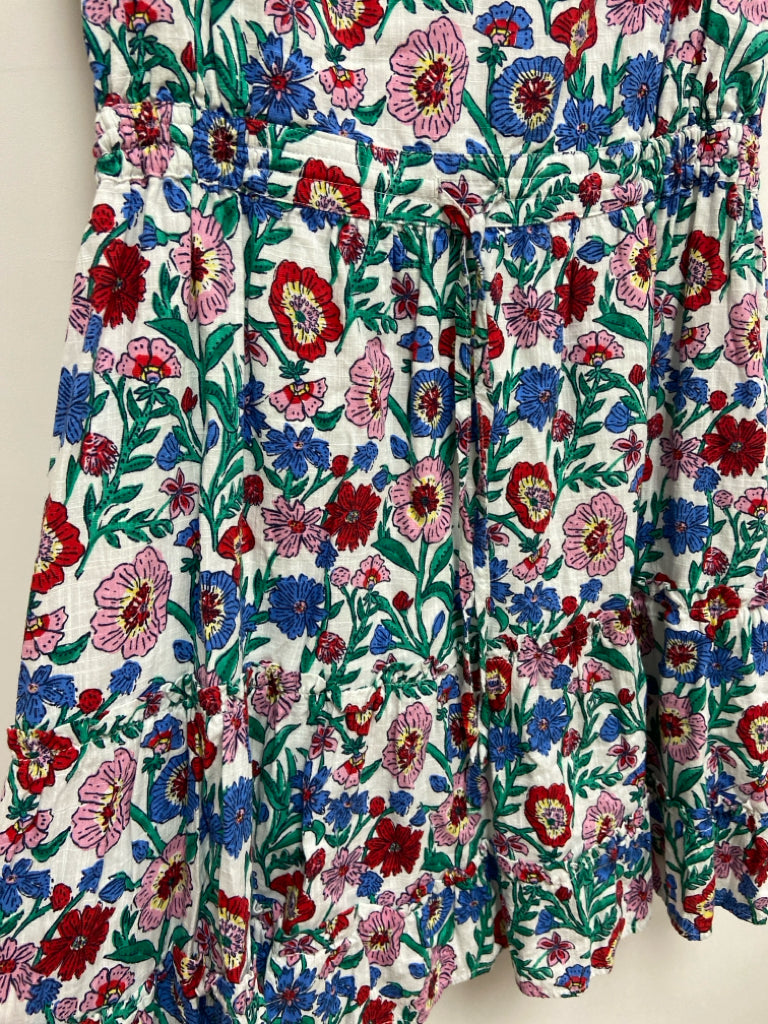 Vineyard Vines Size M White Green/Multi Flowers Ladies Dress