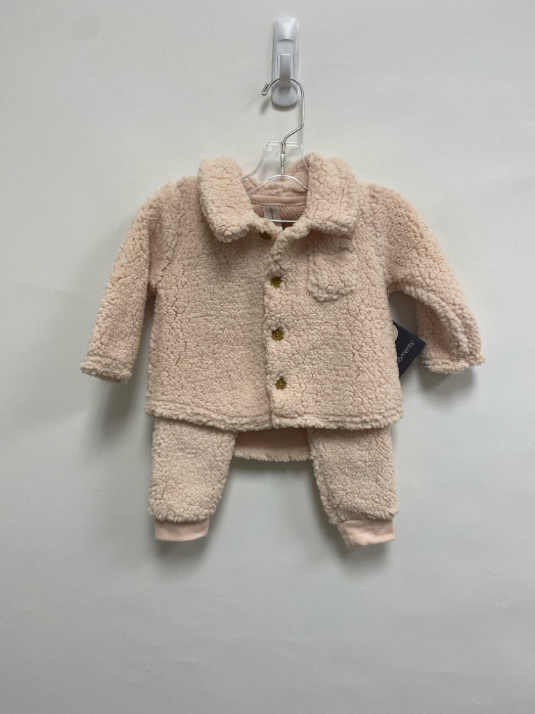 NWT Gerber SIZE 6-9M Pale Peach Fuzzy Girl&
