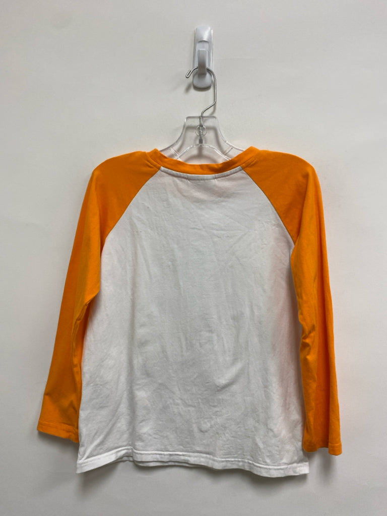 SIZE 8 Orange/White Multi Color Sequined Girl&