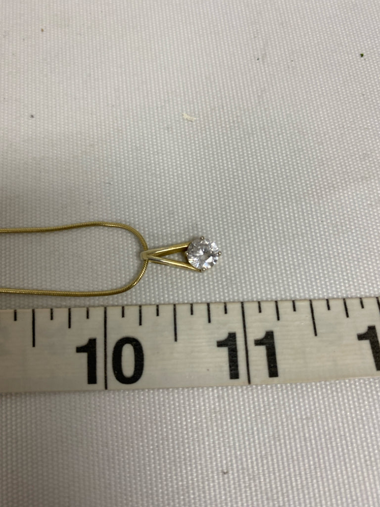 Ralph Lauren Gold Color Clear Jeweled Necklace