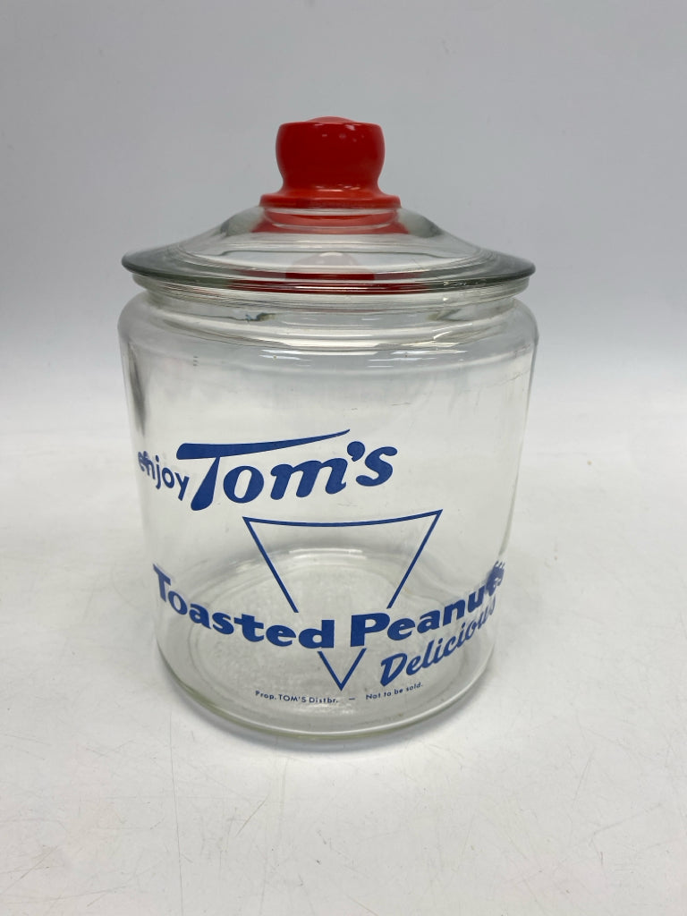 Clear Blue/Red Words Glass Misc. Kitchen