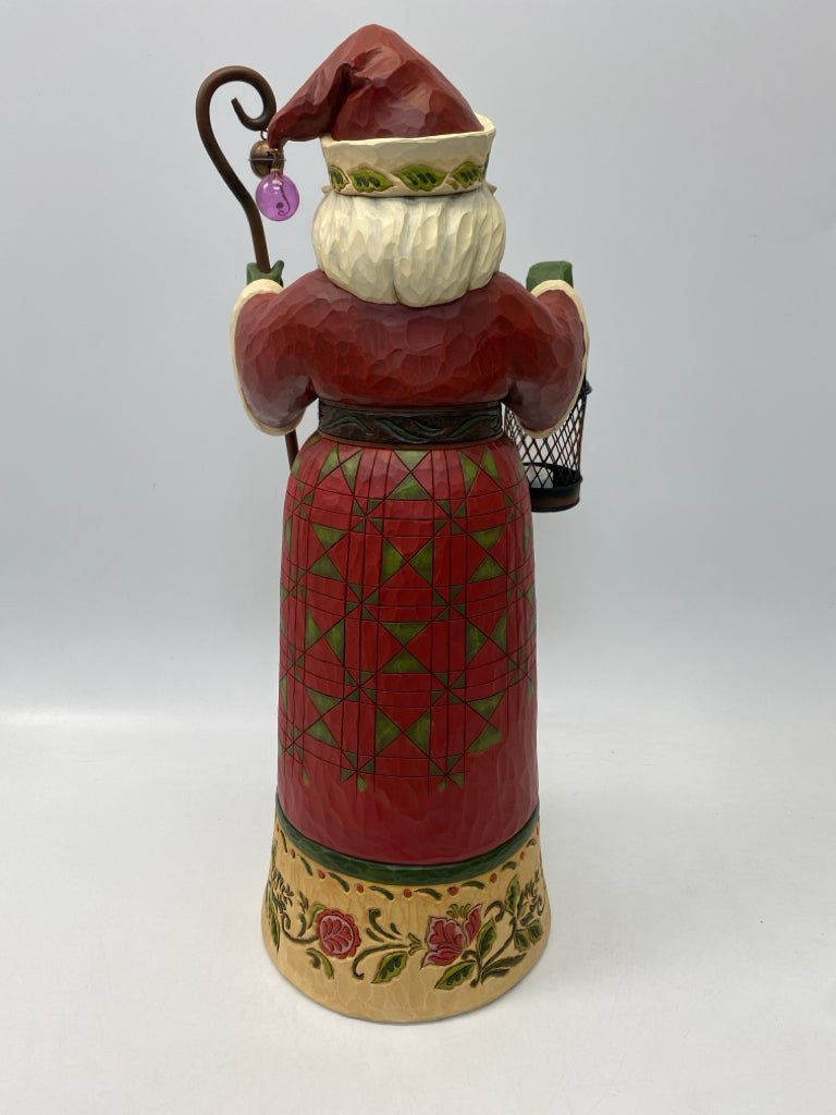 Jim Shore 28" Santa w/Lantern and Cane