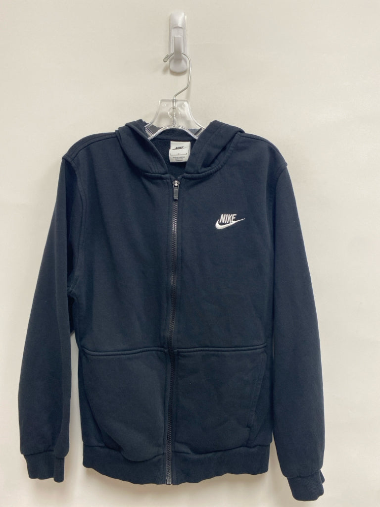 Nike SIZE L Black Zip Down Hooded Girl&