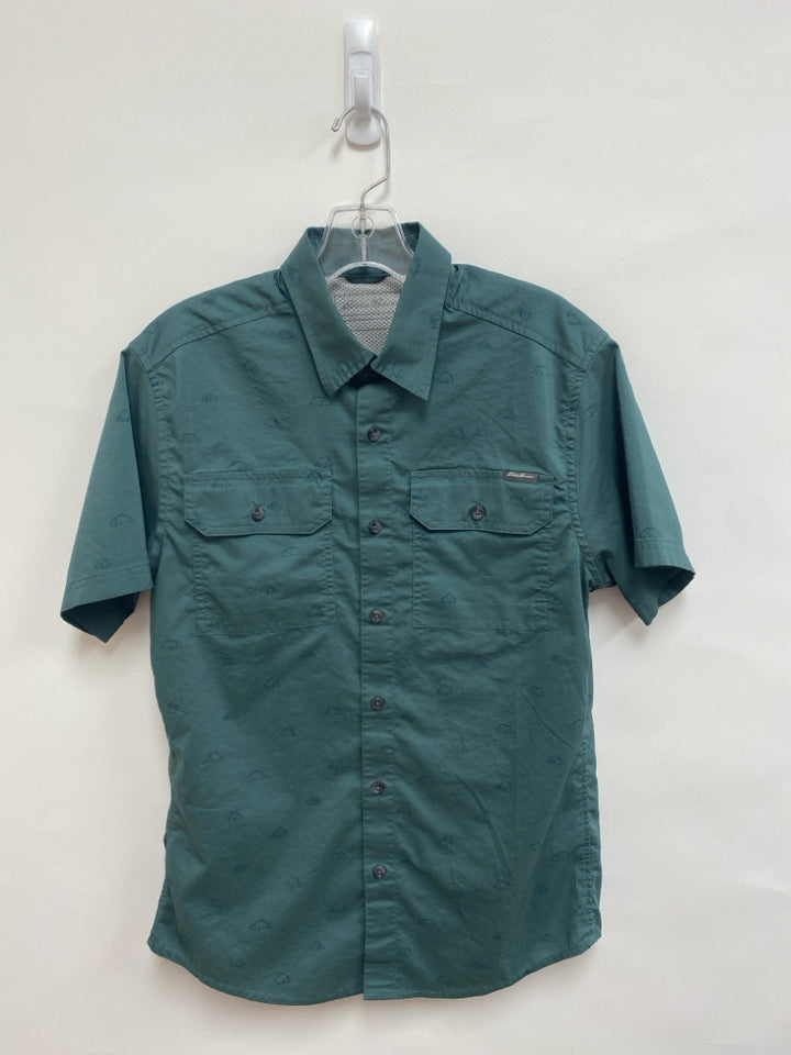 Eddie Bauer Size S Dark Teal Green Navy Camping Men&