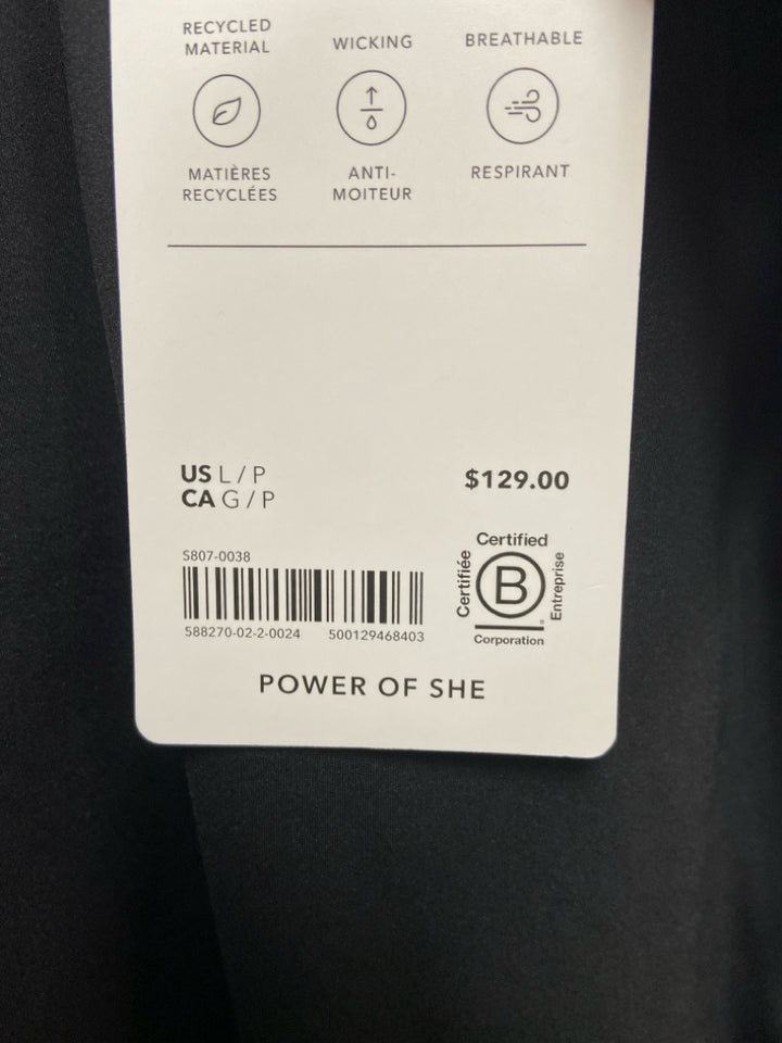 NWT Athleta Size L Black Sleeveless Athletic Dress