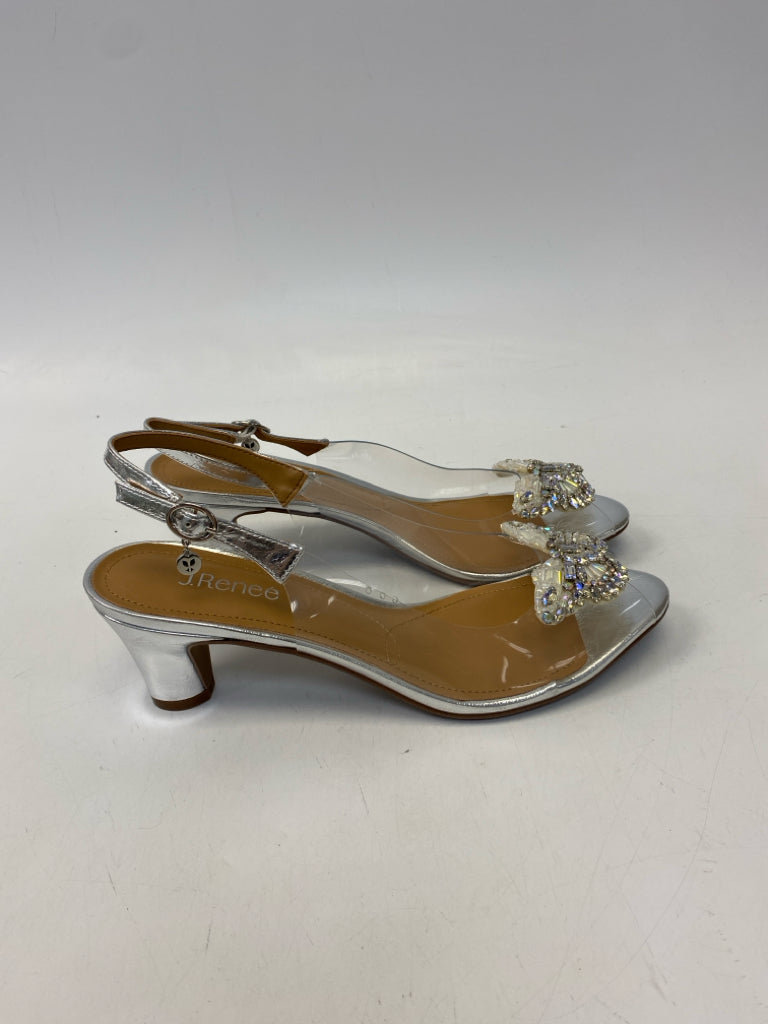 NWOT J. Renee US Shoe Size 11 Clear Silver Rhinestone(s) Heels