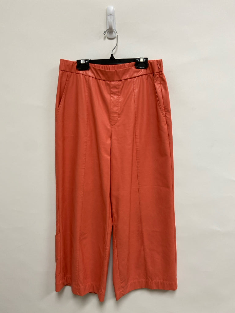 Tyler Boe Size 8 Coral Wide Leg Faux Leather Ladies Pants
