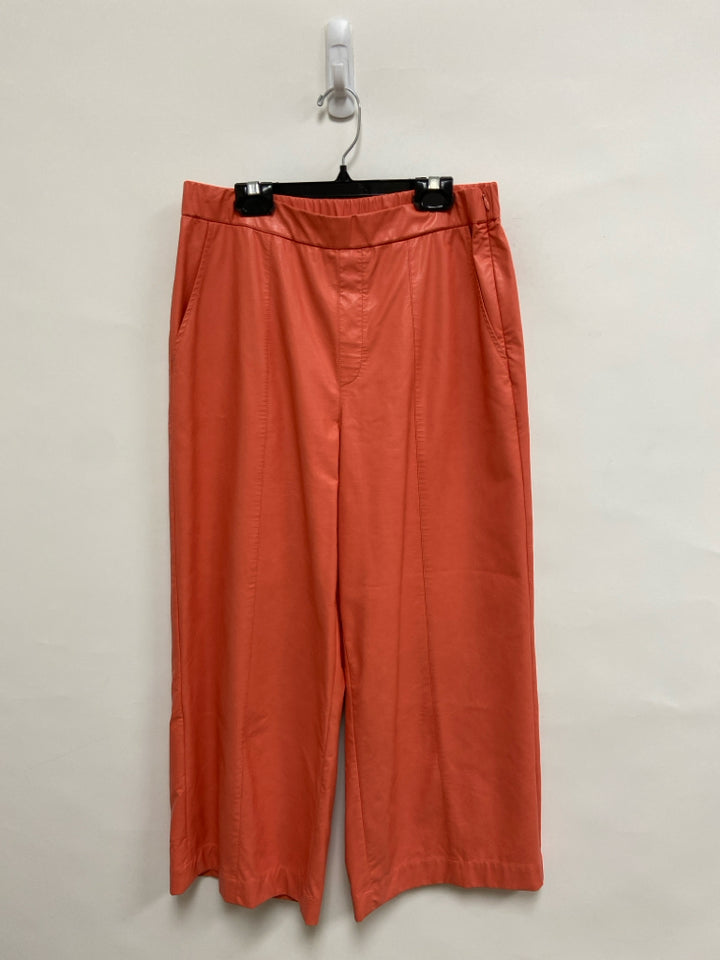 Tyler Boe Size 8 Coral Wide Leg Faux Leather Ladies Pants