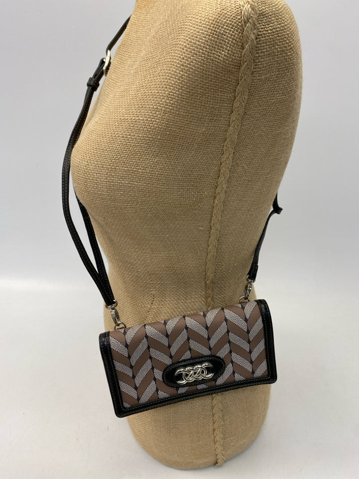 Brighton Black Cream/Bronze Print Crossbody