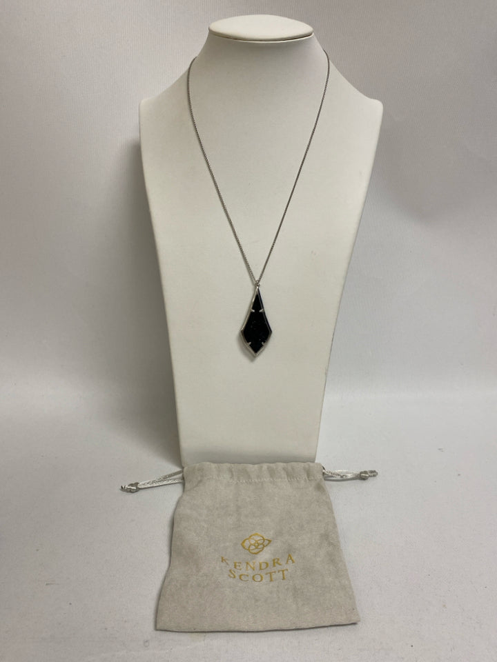 Kendra Scott Silver Color Purple Shapes Necklace