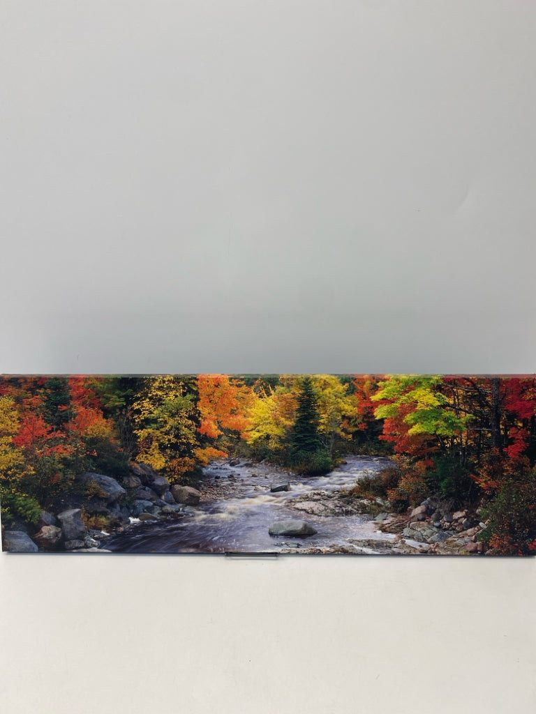 Gray Red/Multi Landscape Wall Hanging