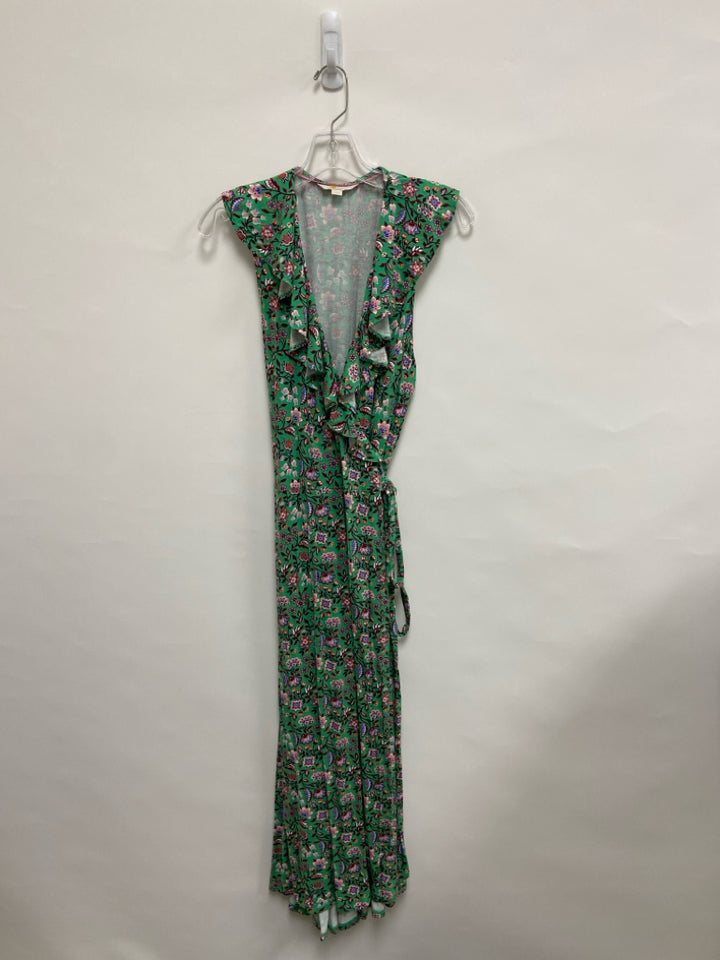 Boden Size 12 Teal Green Pink/Purple Acanthus Maxi Ladies Dress