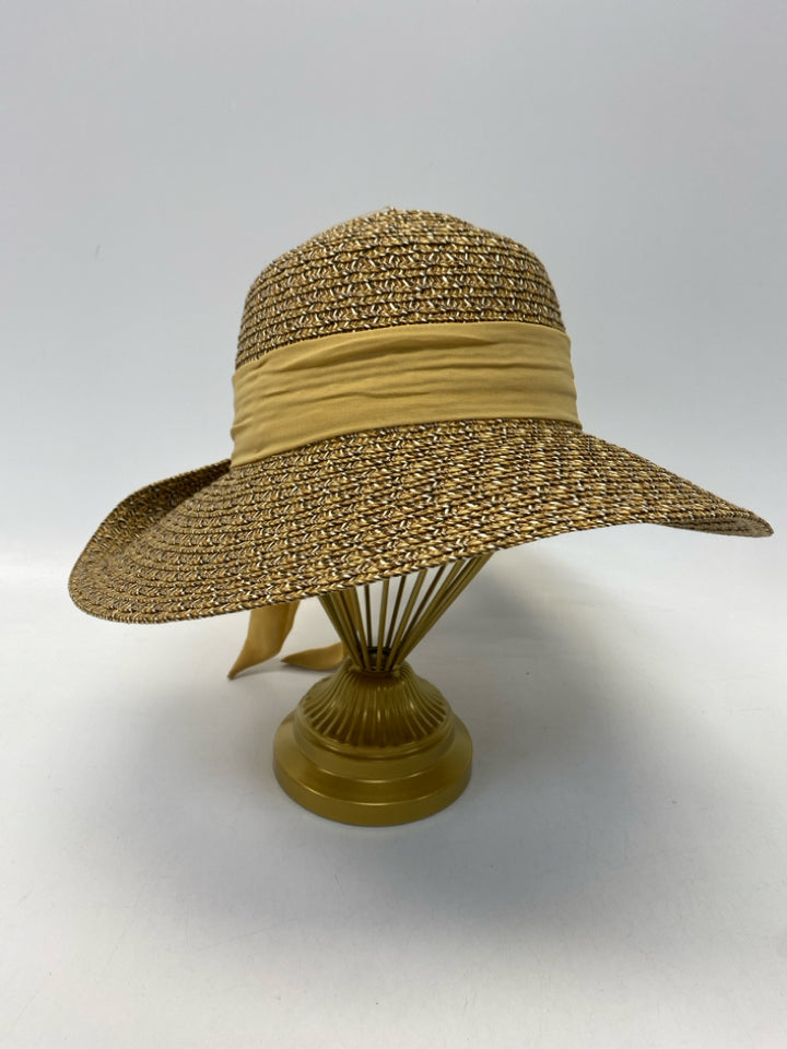 Nine West Natural Gold Straw Hat