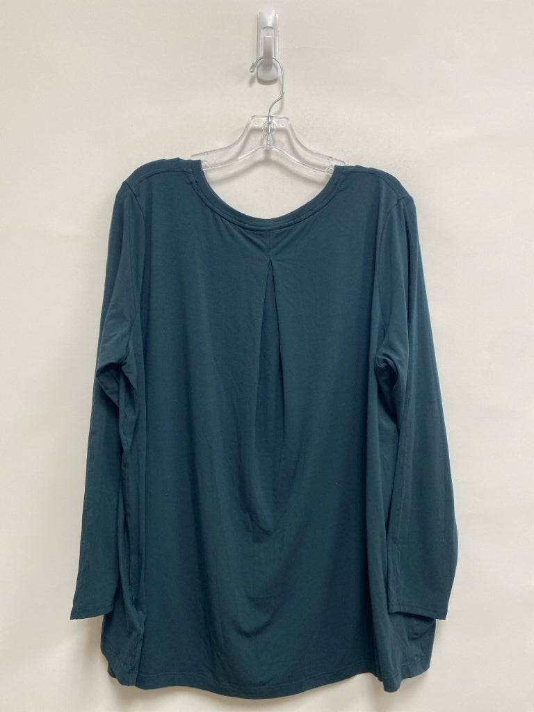 Athleta Size L Dark Green Long Sleeve Tee Athletic Top