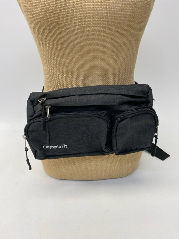 Dark Gray Black Belt Bag