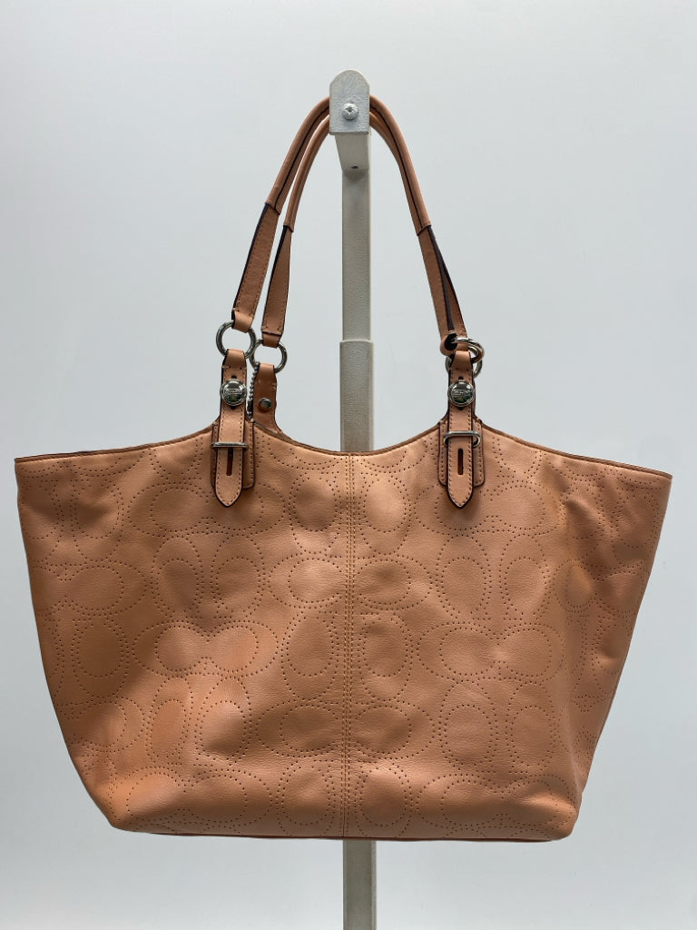 Coach Salmon Perforated Handbag