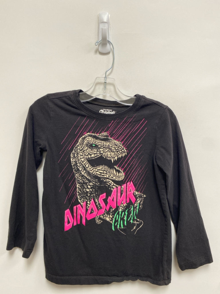Osh Kosh SIZE 7 Dark Gray White/Pink Dinosaurs Boy&