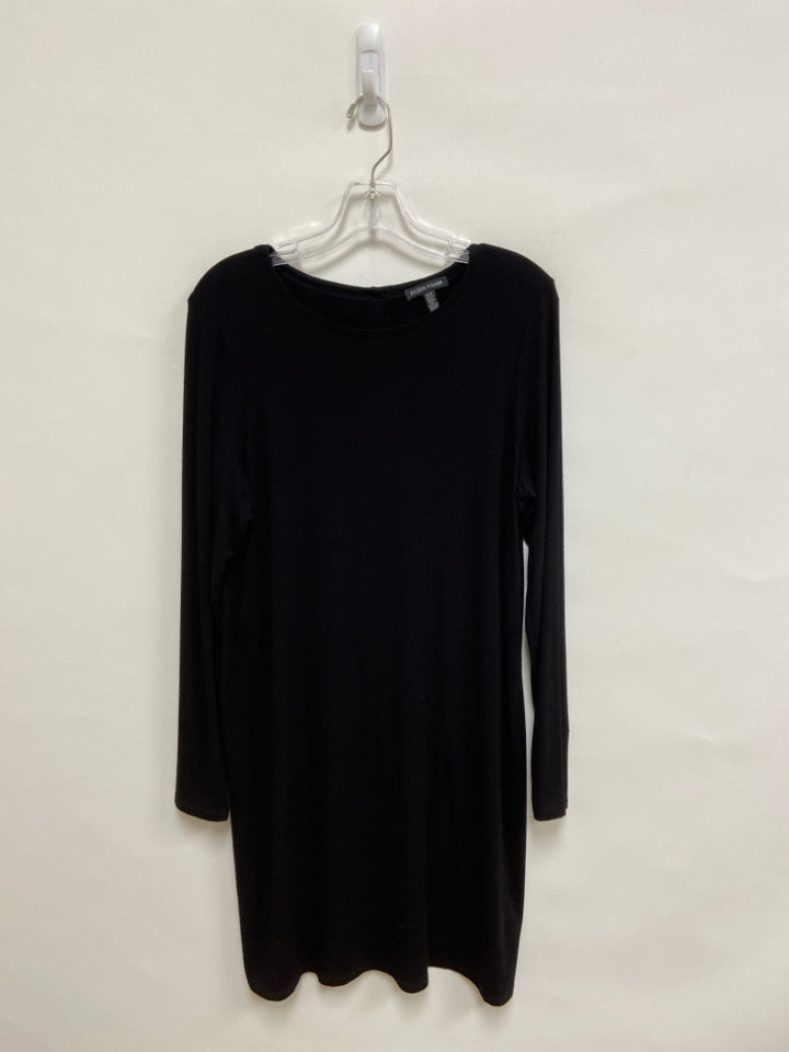 Eileen Fisher Size L Black Long Sleeve Ladies Dress