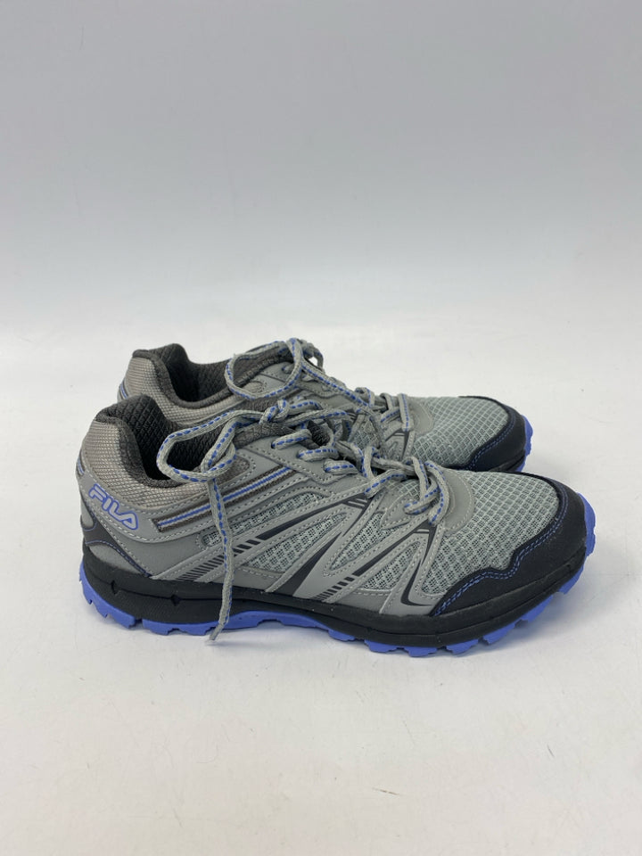 Fila US Shoe Size 8.5 Gray Purple Lace-up Sneakers