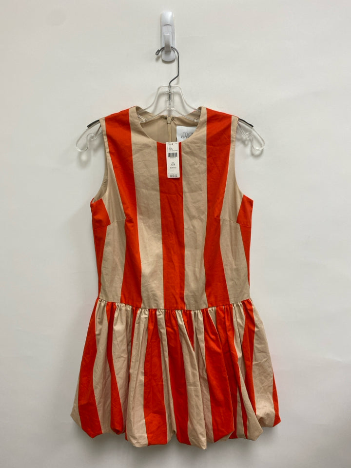 NWT Mare Mare Size XSP Beige Orange Stripes Sleeveless Petite Dress