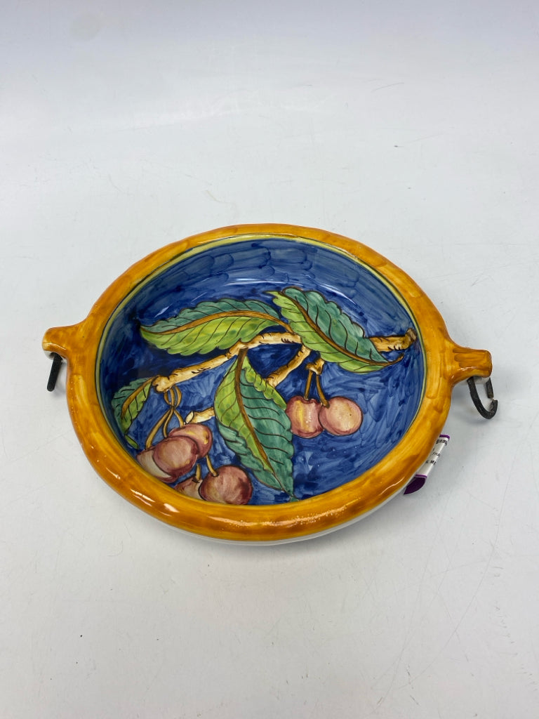 Vietri Blue Green/Multi Fruit Decorative Bowl