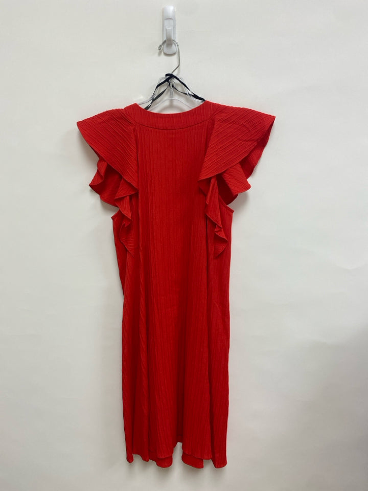 NWT Size S Red Texture V Neck Ladies Dress