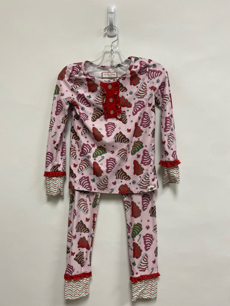 cheeky plum SIZE 7 Pink Red/Green Christmas Girl&