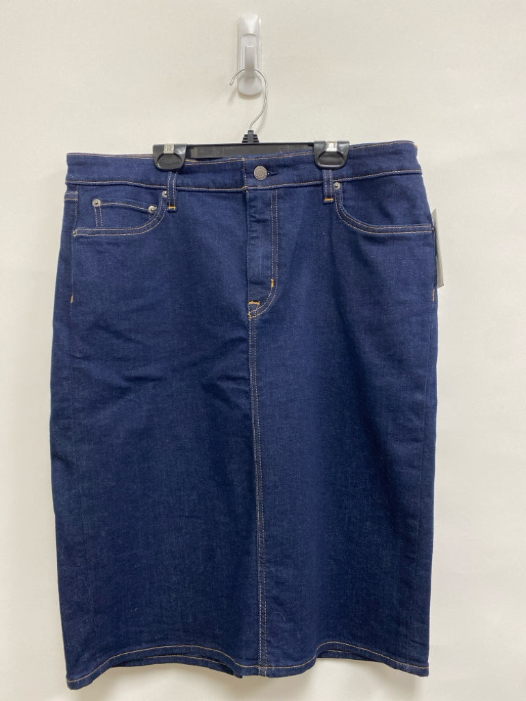 NWT Lauren Ralph Lauren Size 14 Dark Blue Denim Ladies Skirt