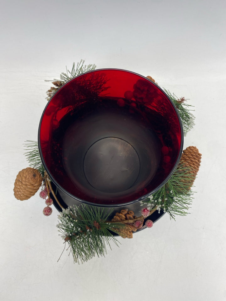 Red Glass/Metal Christmas
