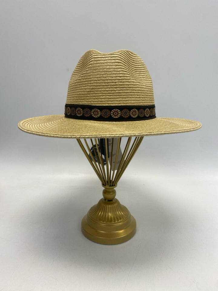 NWT Natural Black Ribbons Misc. Hat