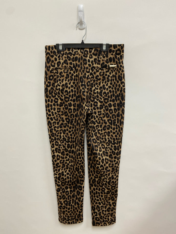 NWT Michael Kors Size M Brown Black Animal Print Ladies Pants