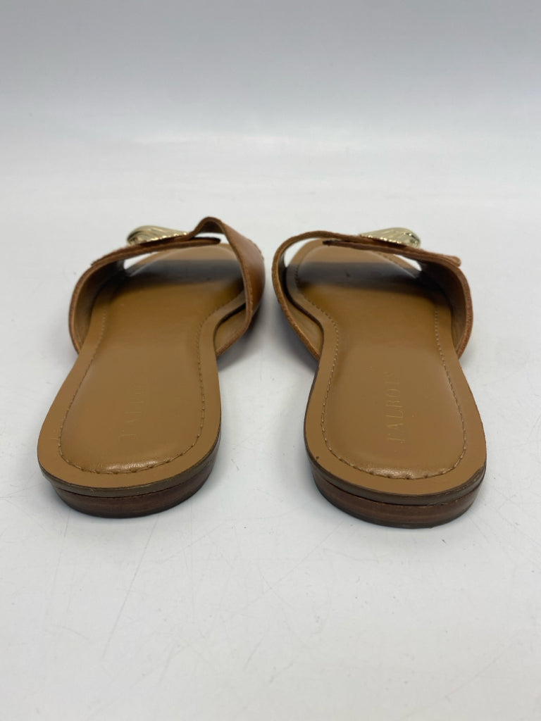 Talbots  Size 6.5 Brown Gold Shell(s) Sandals