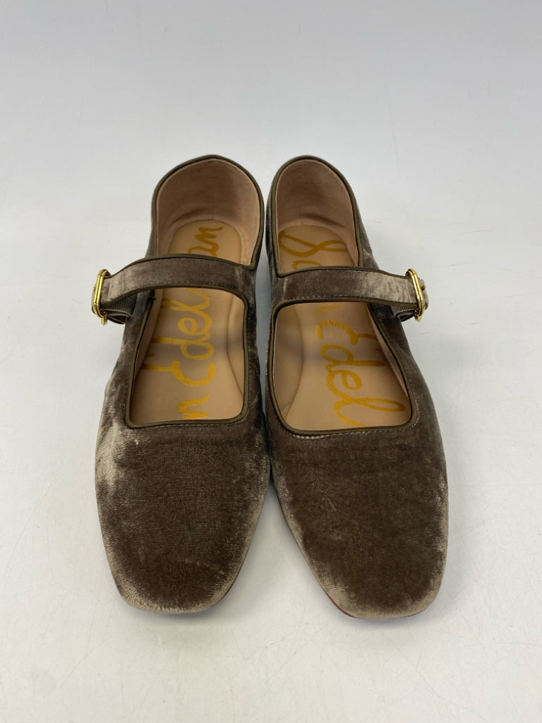 Sam Edelman US Shoe Size 9.5 Brown Velvet Flats