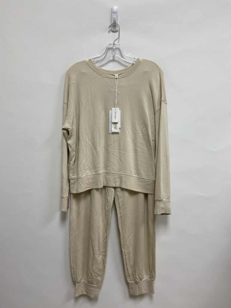 NWT WORKSHOP/REPUBLIC Size L Cream Ladies Lounge 2 pc
