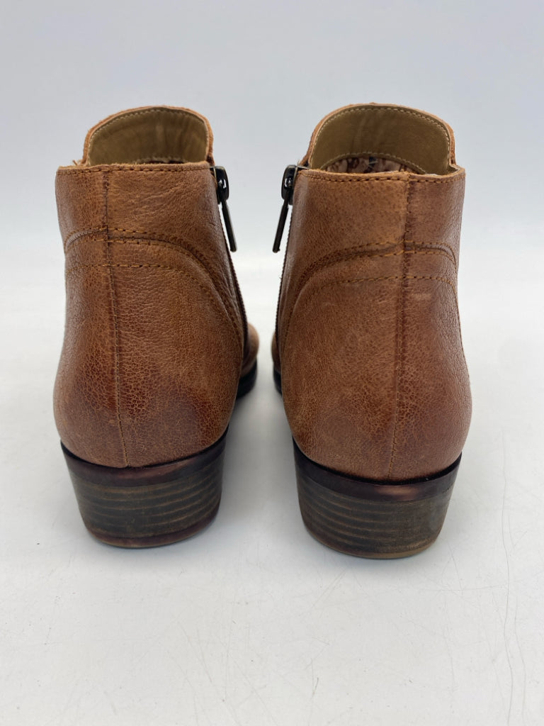 Lucky Brand  Size 7.5 Bronze Side Zipper Boots