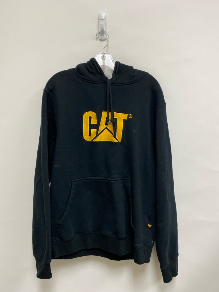 Size L Black Yellow Logo Hooded Men&