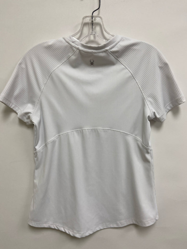 Spyder Size S White Ribbed Athletic Top