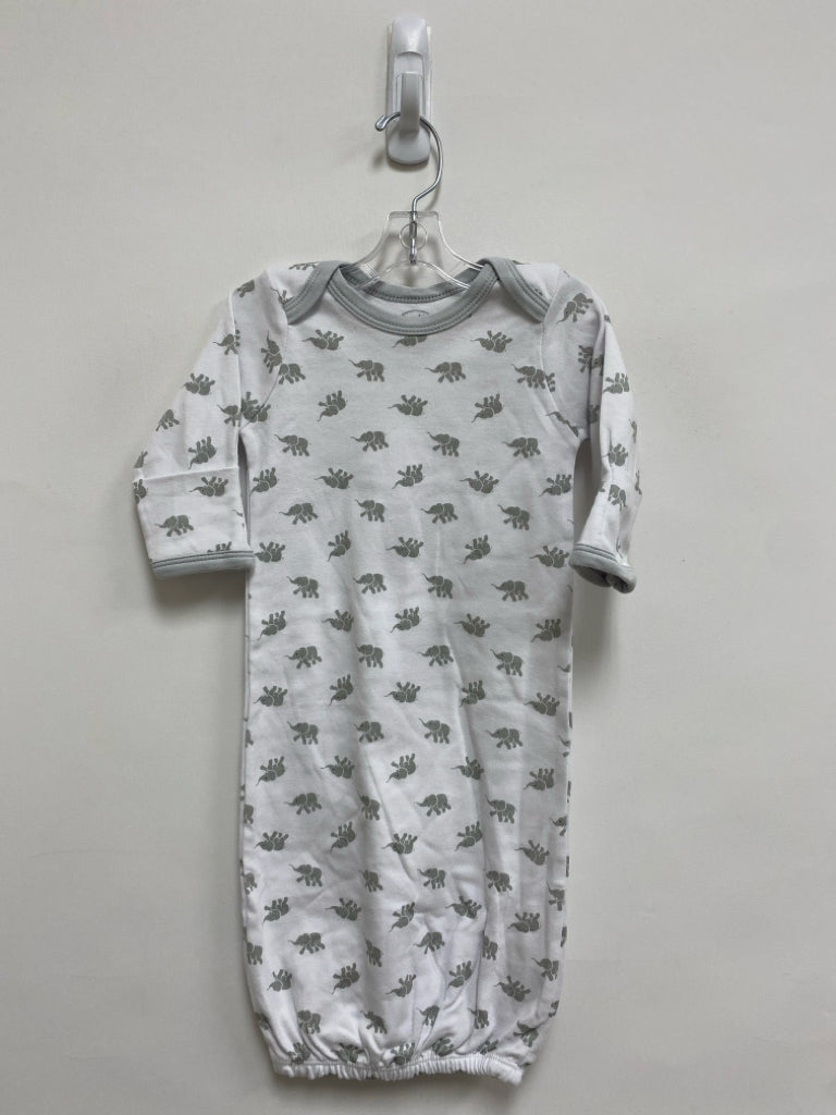 SIZE 0-6M White Gray Elephant(s) Boy&