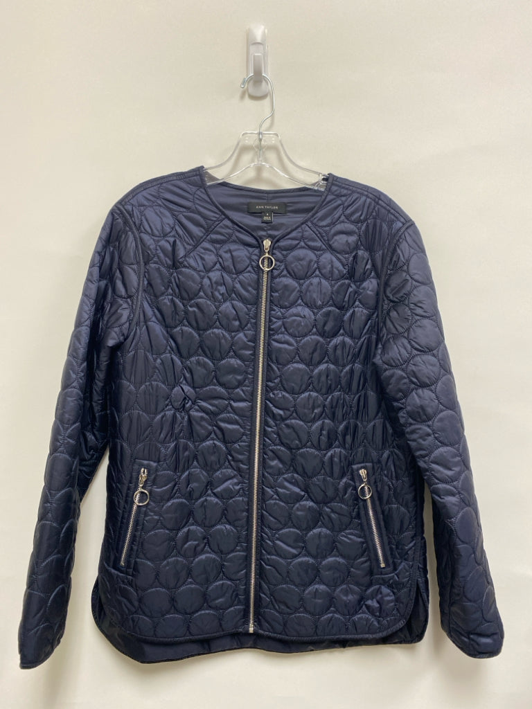 Ann Taylor Size M Dark Navy Circles Ladies Jacket