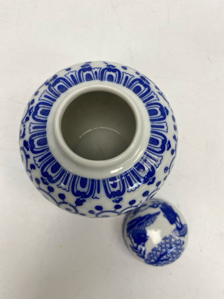 Blue/White Asian Ceramic Jar