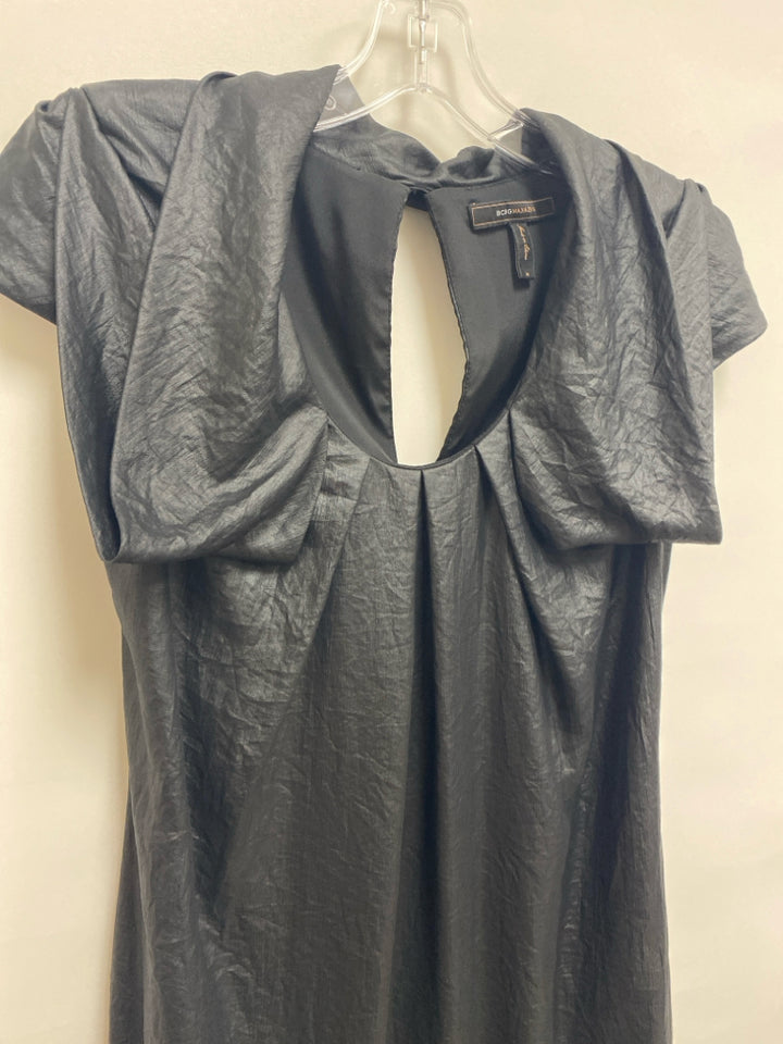 BCBG Size M Black Crinkle Ladies Dress