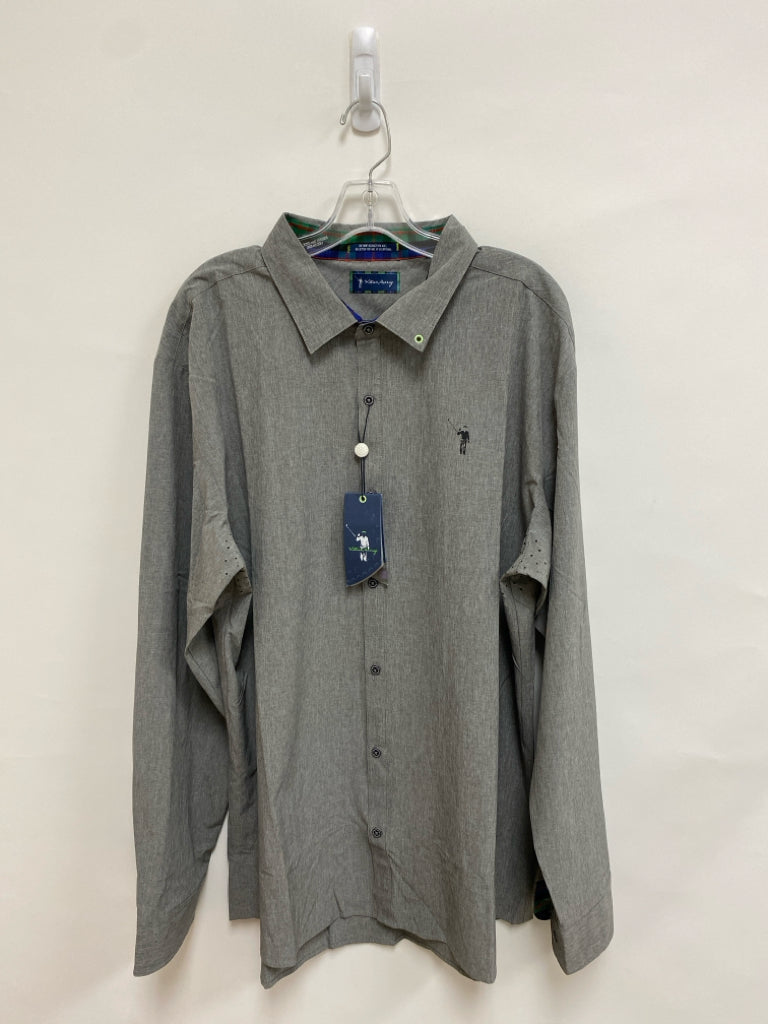 NWT Size XXL Gray Button Up Men&